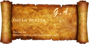 Galla Attila névjegykártya
