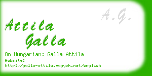 attila galla business card